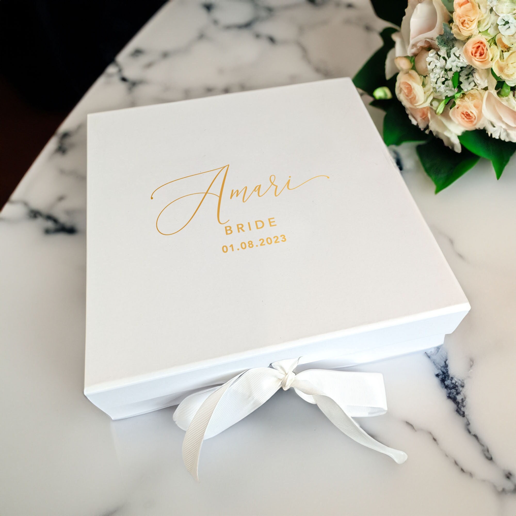 Personalised Foil Wedding Keepsake Hamper