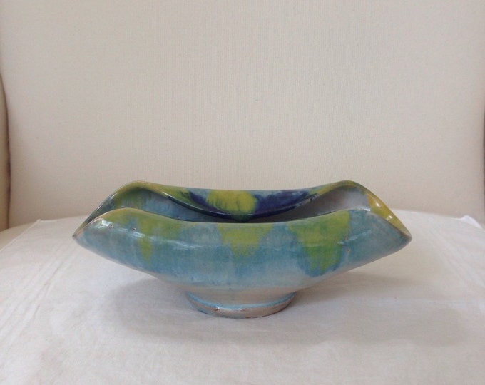 Cole Pottery Low Bowl With Folded Rim Made for Williamsburg Pottery ...
