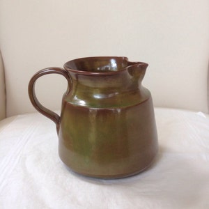Cole Pottery Pitcher North Carolina Southern Folk Art Vintage Handmade Pottery Nell Cole Graves Frogskin Glaze Gift