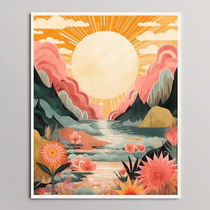 Boho Landscape - Printable Wall Art - Boho Art Print - Boho Photo - Boho Art - Digital Image - Boho Image - Home Decor