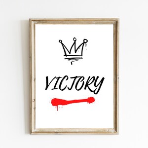Queen Esther of the Bible Victory Poster in red. Inspirational wall art poster for Her. Women of the Bible. Colorful wall art Poster