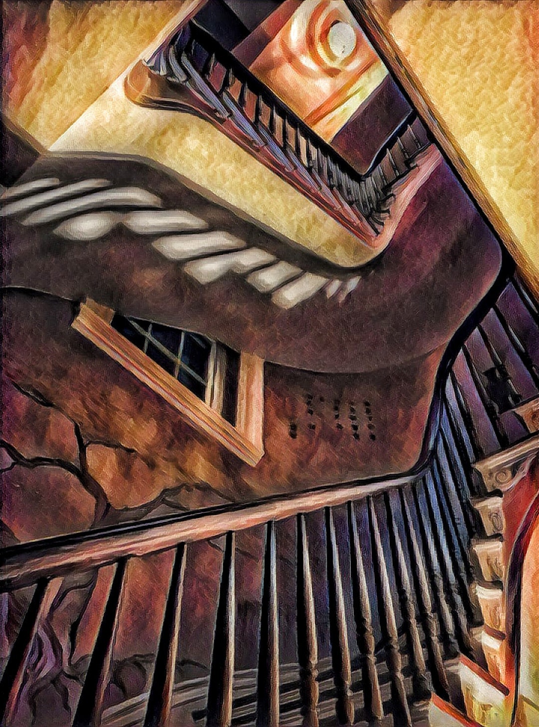 CHARLESTON STAIRWELL Original Photo Art by Awardwinning Etsy