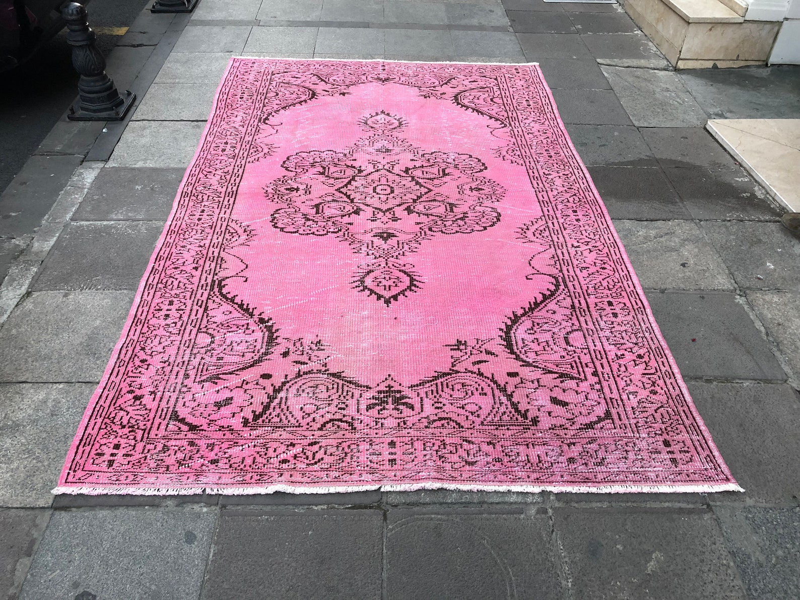 Home Living Rug,area Rug,8.7x5'.6 Ft,traditional Rug,pink Turkish Rug
