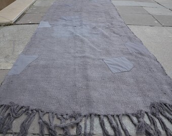 Alfombra de cáñamo, Alfombra de cáñamo de Anatolian Runner, Alfombra de cáñamo de corredor turco tejida a mano, Alfombra de cáñamo turca de piso, 309 x 88 cm 10 '.1 "x 2 '.8" ft, Alfombra de cáñamo de área