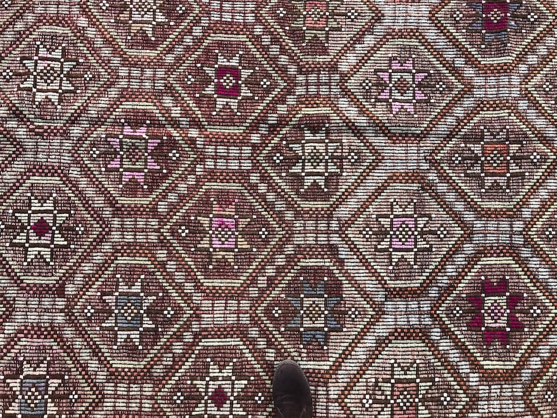 Traditional Kilim Rug ,goat Wool Vintage Turkish Kilim Rug , Living