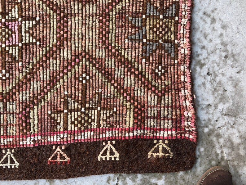 Traditional Kilim Rug ,goat Wool Vintage Turkish Kilim Rug , Living