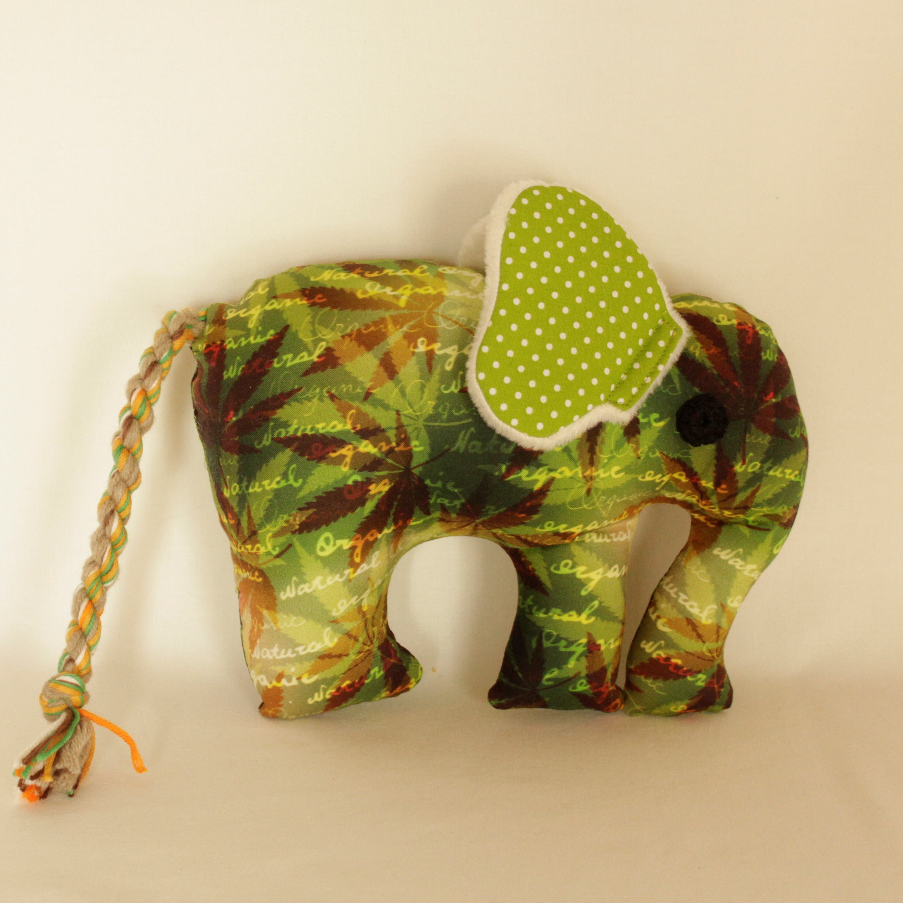 Handmade Fabric Elephants in Green Etsy UK