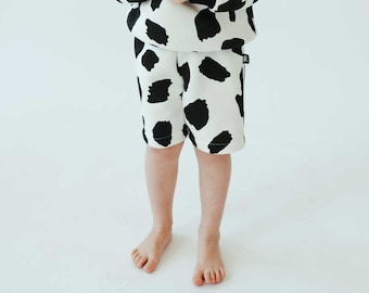 Kids shorts, kids animal print shorts, trendy kids unisex shorts , kids warm shorts COW