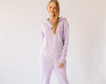 Adult overall, purple adult overall, hooded pyjamas, adult jumpsuits, adult overall, festival clothing, onepiece Jumpsuit with hood MEDUSA