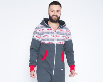 Adult Overall, mens Overall, dark grey unisex overall, christmas overall, adult overall, men pajamas, plus size overall