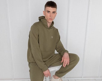 Sofa Killer men knitted lounge wear, unisex loungewear, track suite, men clothing, cotton sportswear set olive