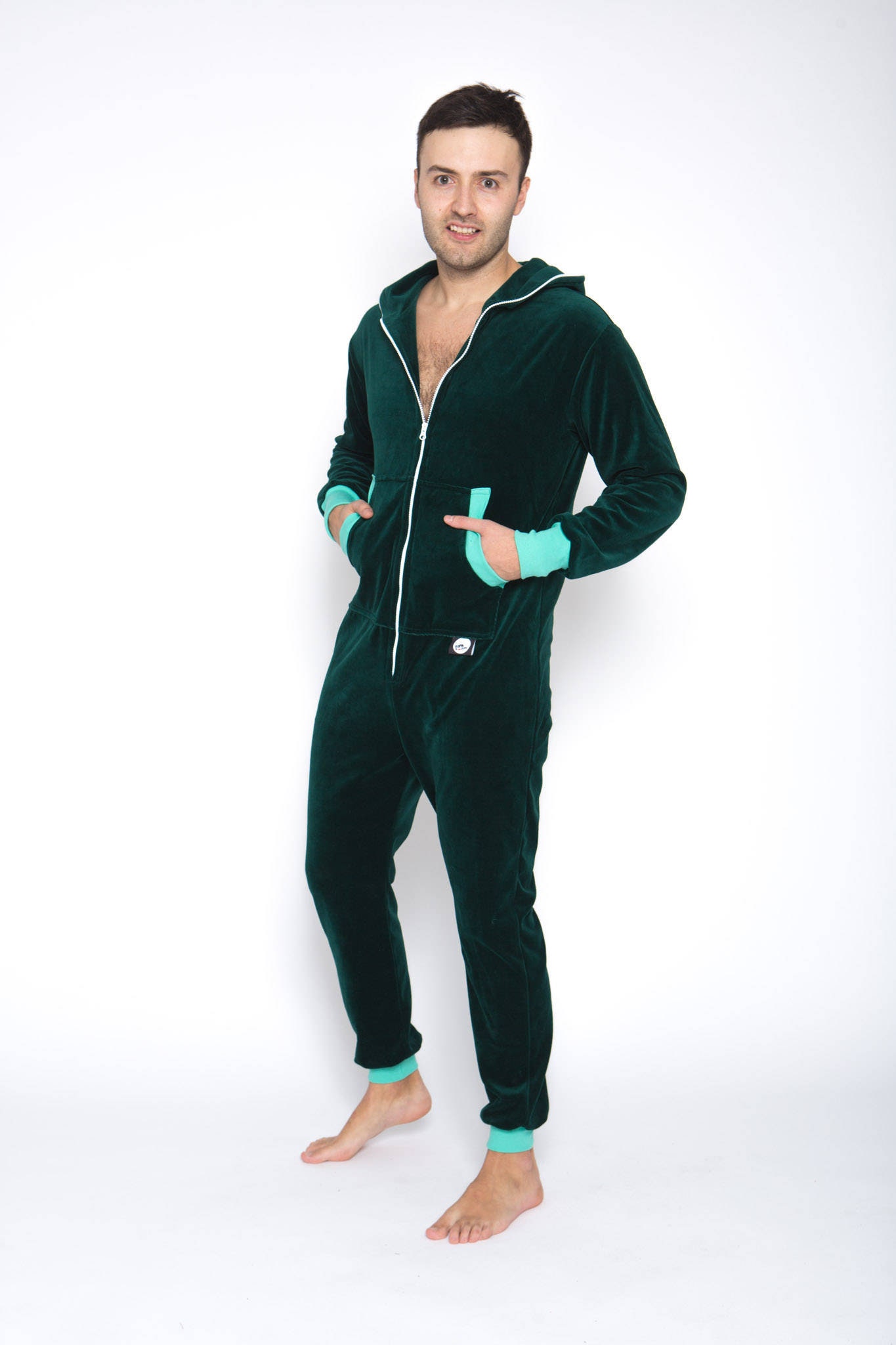 Adult Onesie Emerald Green Velours Unisex Adult Onesie Etsy Canada