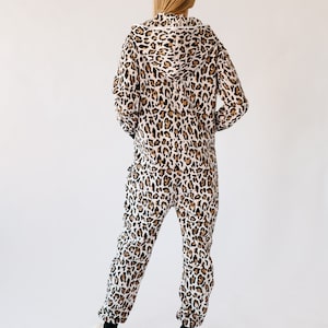 Adult Overall Pajamas Full Length Lounger with Zipper, Womens Overall, hooded embroidery, plus size Overall, unisex jumpsuit GEPARD image 5