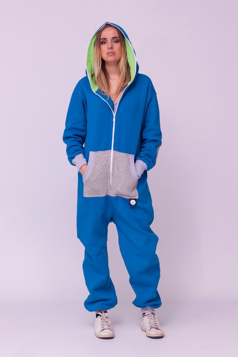 Adult Onesie Hooded Pyjamas Baggy Cotton Jumpsuit Women Etsy UK