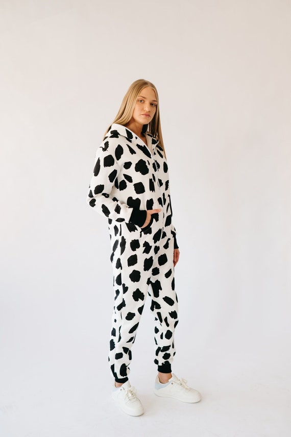 Adult Jumpsuite Pajamas Full Length Lounger With Zipper Womens