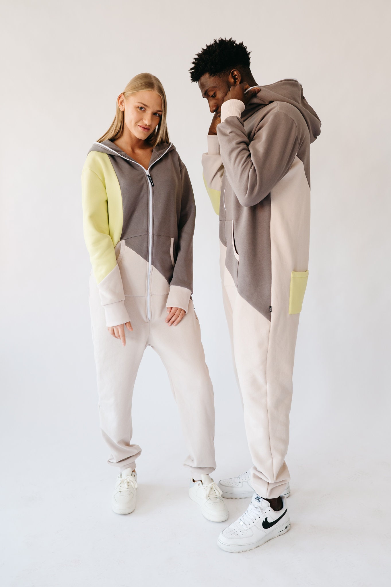 Discover Tricolor Hooded Men's Jumpsuit