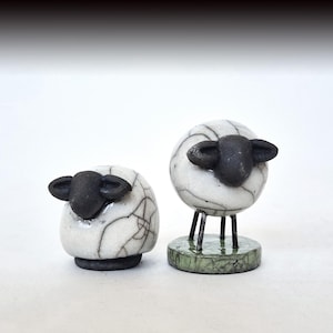 Tiny Raku 'fat' sheep
