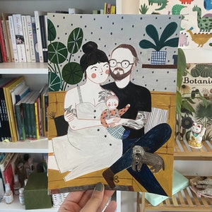 FAMILIE PORTRAIT personalisierte Zeichnung