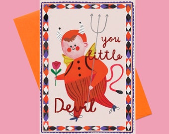 LITTLE DEVIL card greeting card love valentine's card funny