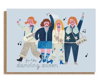 ABBA DANCING QUEEN card  | birthday | celebration | greeting card | cute | pop culture | music