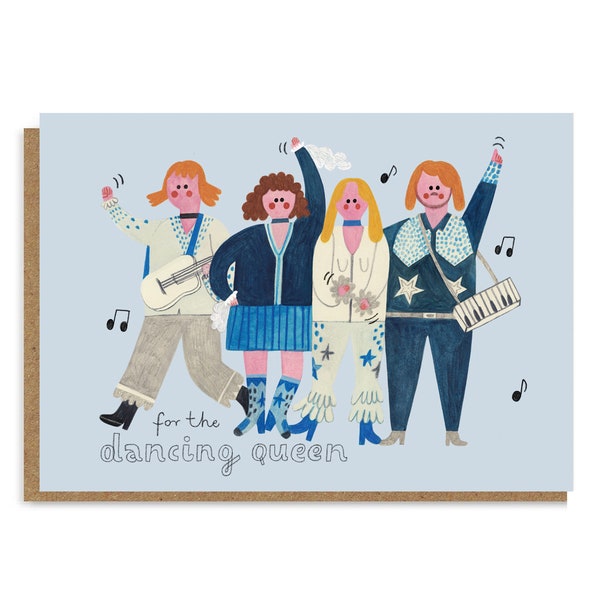 ABBA DANCING QUEEN card  | birthday | celebration | greeting card | cute | pop culture | music