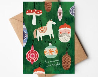 ORNAMENTS card | Christmas