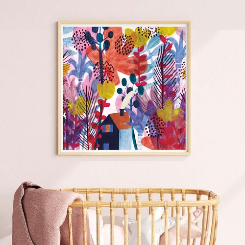 Nursery floral print for nursery wall art for baby room floral artwork for nursery baby print flowers wallart
