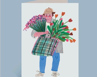 THE FLOWER GUY carte de voeux carte de fleurs