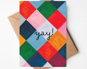 YEY card  | birthday | celebration | greeting card | cute |