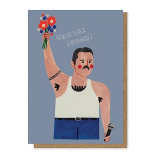 QUEEN / FREDDIE MERCURY card | mama | thank you | mother's day | music | celebrity