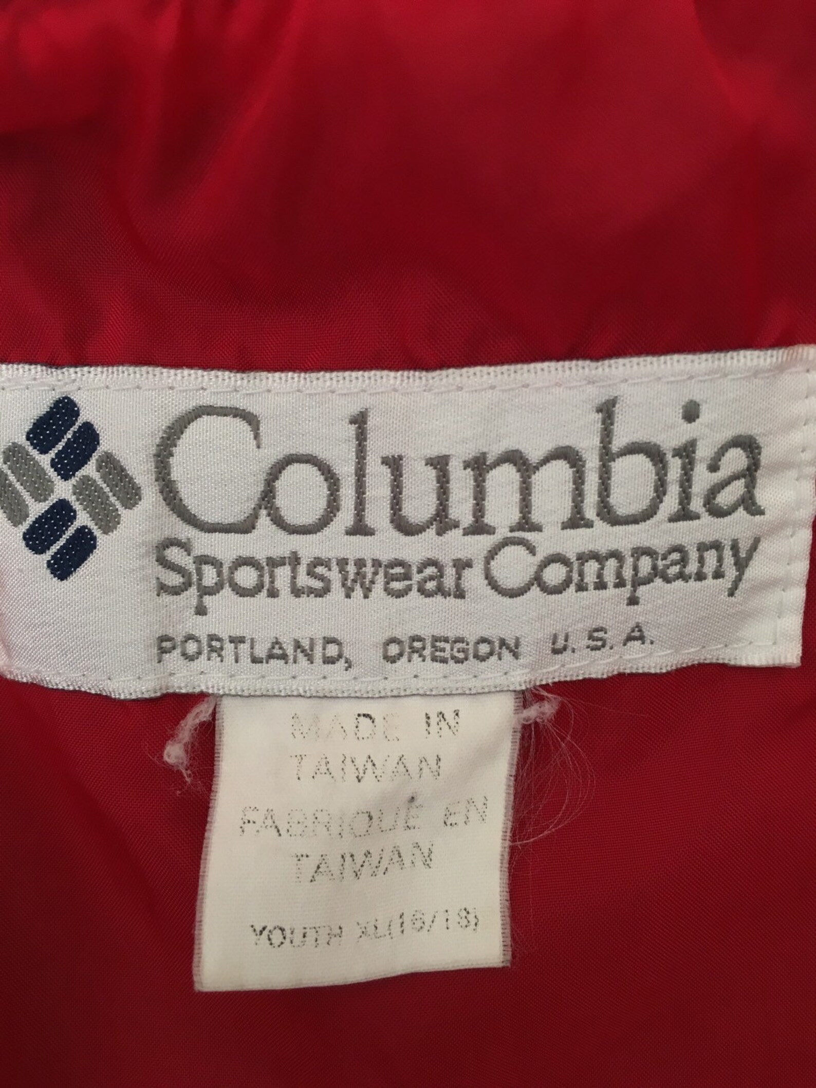 Vintage 80's Columbia jacket blue and red color. Size | Etsy