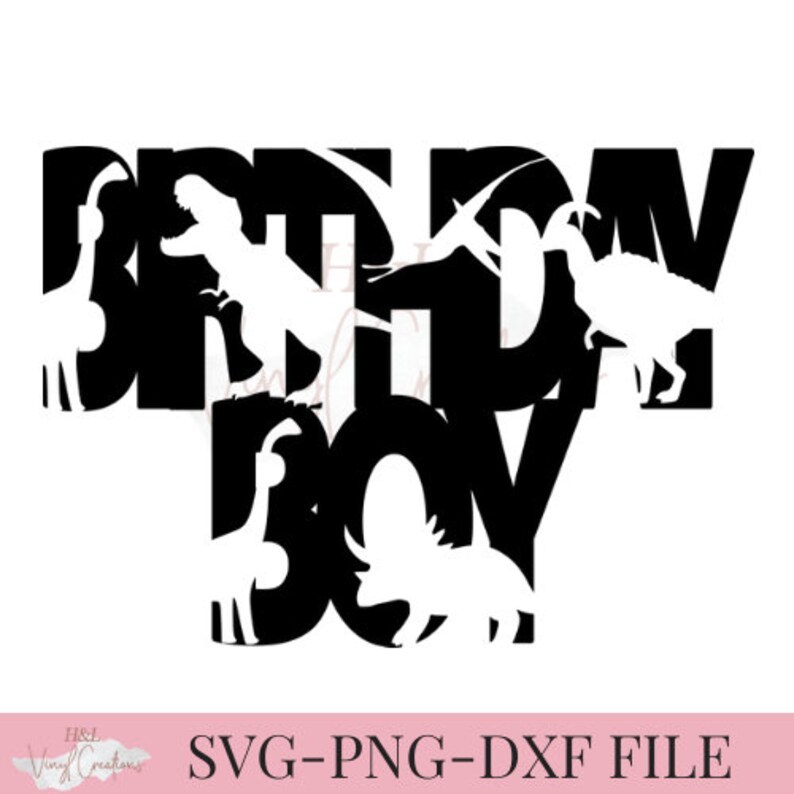 Download Dinosaur birthday boy SVG PNG DXF Silhouette Cameo and | Etsy