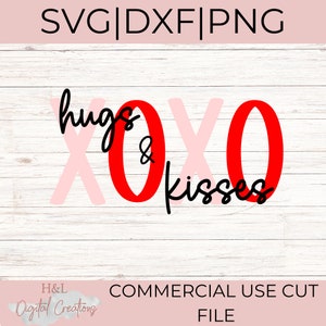 XOXO svg, knuffels en kusjes svg, Valentijn svg, hart svg, liefde svg, svg, png, dxf