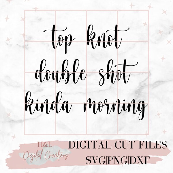 Top Knot and Coffee Etsy