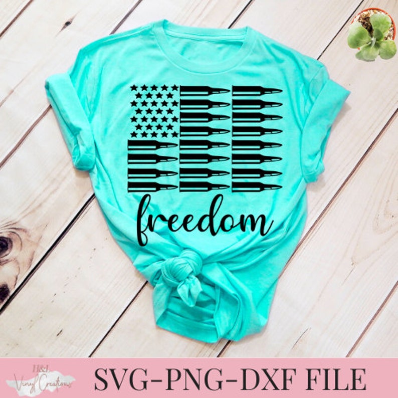 Download Freedom bullet flag Svg file SVG DXF PNG Silhouette | Etsy
