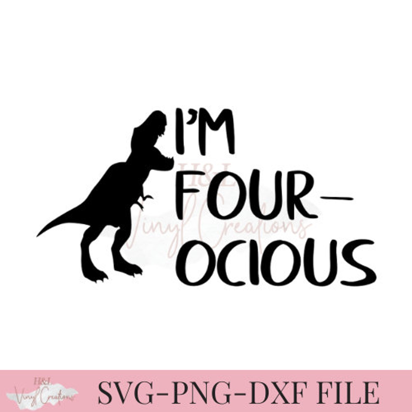 Download Im four-ocious Svg Jurassic park svg Dino birthday svg | Etsy