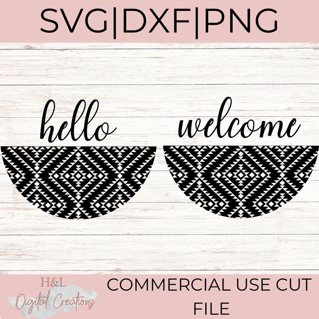 Boho Round Sign Svg, Welcome Svg, Hello Svg, Welcome Round Sign Svg ...
