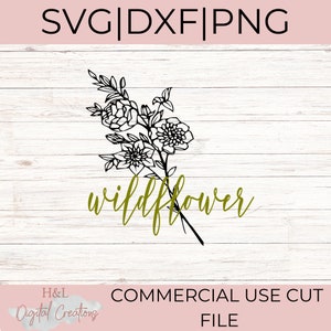 Wildflowers svg, Wild flower svg, Botanical svg, Floral svg, Wildflower clipart, svg, png, dxf
