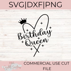 Birthday queen svg, Birthday svg, Queen svg, Birthday squad svg, Birthday girl svg, Crown svg,  svg, png, dxf