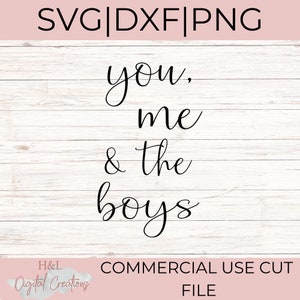Tú, yo y los chicos SVG, Signo familiar SVG, Familia SVG, SVG, PNG, DXF