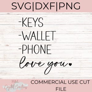 Cartera para llaves, teléfono, te amo, svg, llavero, letrero svg, letrero de decoración del hogar, granja svg, svg, png, dxf