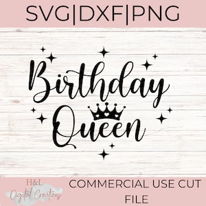 Birthday queen svg, Birthday svg, Queen svg, Birthday squad svg, Birthday girl svg, Crown svg,  svg, png, dxf