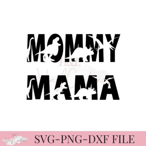 Download Dinosaur mama and mommy svg file SVG DXF PNG Silhouette | Etsy