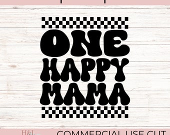 One Happy Mama Svg- Mom Smiley Svg- One Happy Dude Family Shirts
