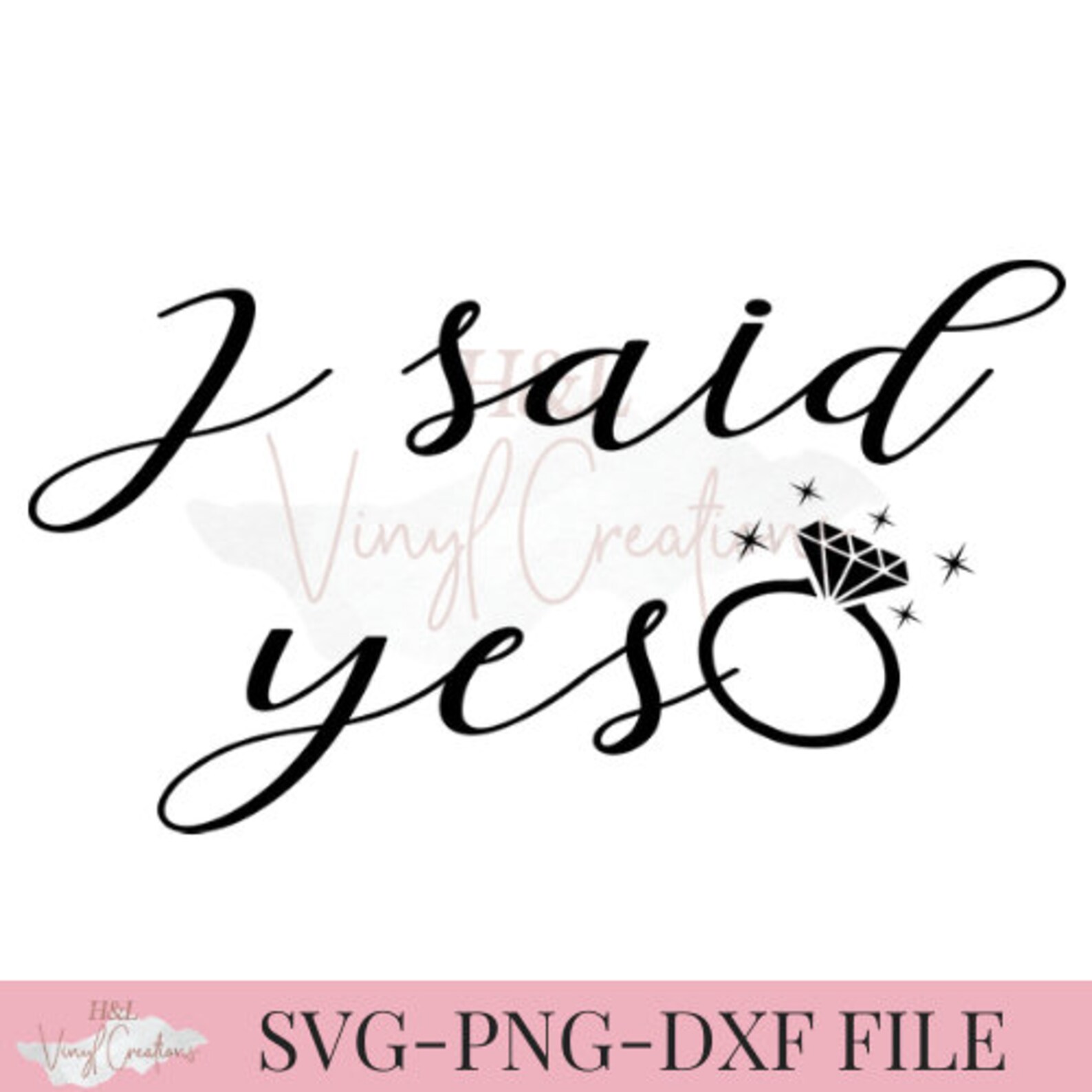 I said yes SVG PNG DXF Silhouette Cameo and Cricut files | Etsy