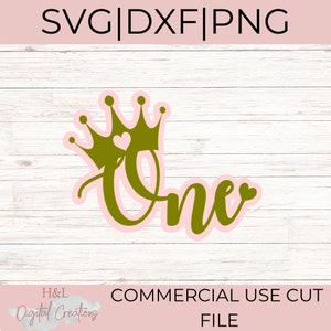 One svg, 1st birthday svg, Princess crown, First birthday svg, Birthday shirt, Birthday girl svg, Bodysuit svg, svg, png, dxf