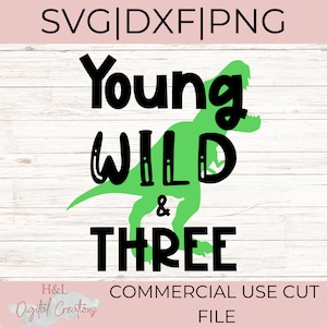 Jeune sauvage et trois svg, svg 3e anniversaire, troisième anniversaire svg, sauvage et trois svg, svg chemise anniversaire, anniversaire dinosaure, svg, png, dxf