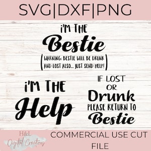 If lost or drunk return to bestie svg, Im the bestie svg, Matching shirts svg, Drinking buddies svg, svg, png, dxf