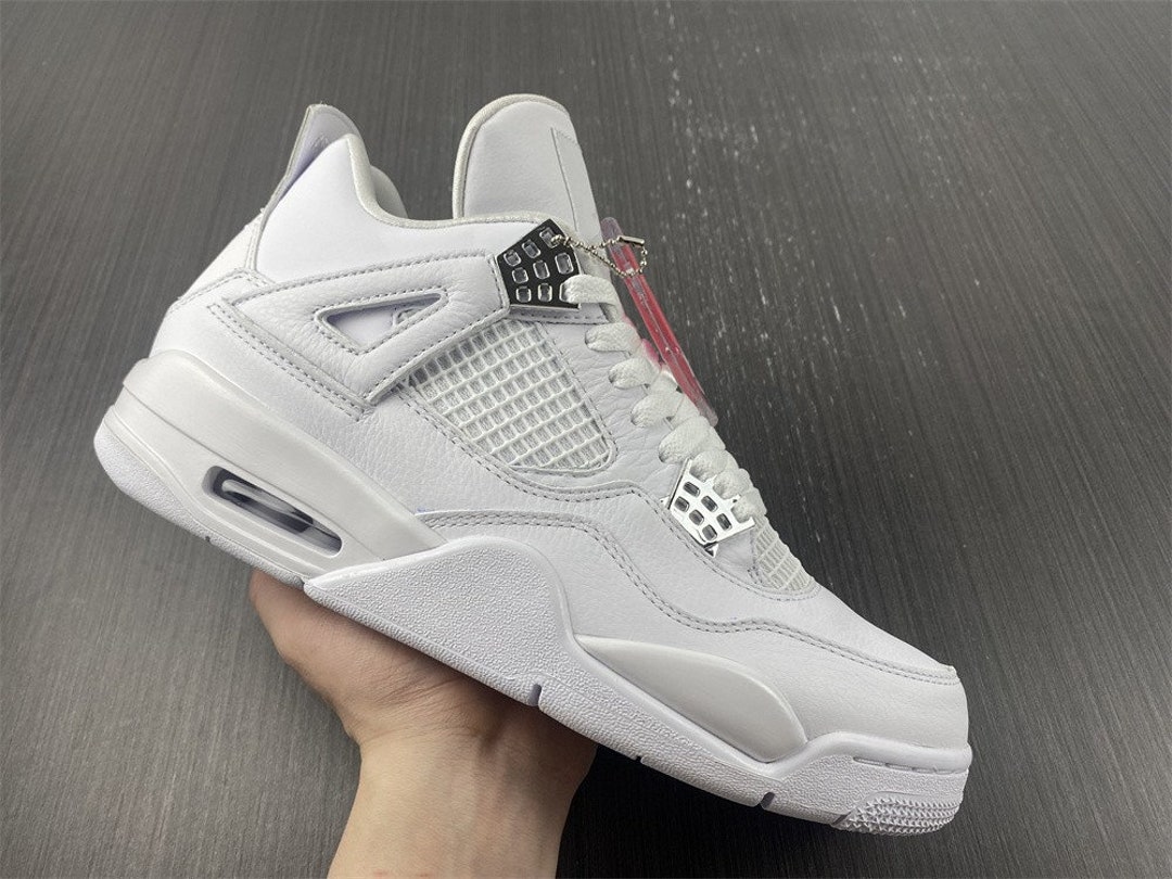 white air jordan retro 4 pure money