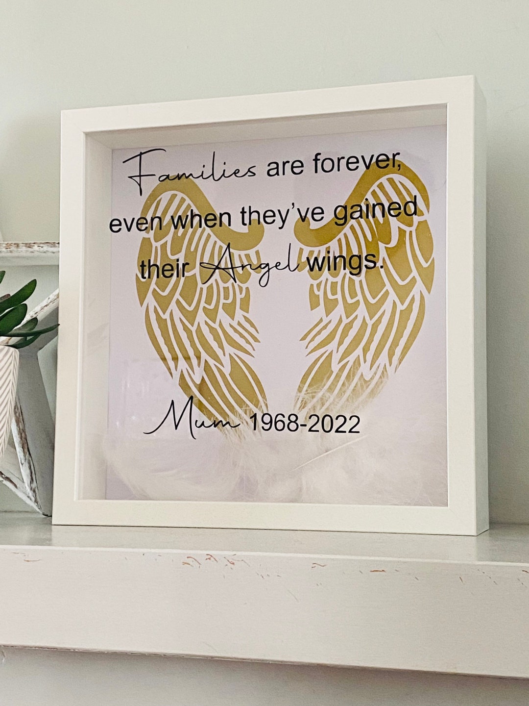 Memorial Frames, Angel Wings Frame, Memorial Angel Wings, Family ...
